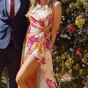 Dahlia floral maxi dress